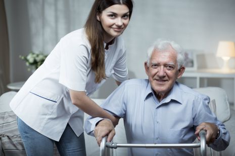 Care worker stock image